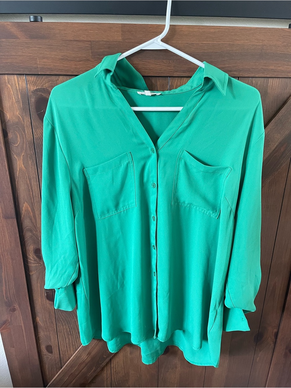 Maurices Emerald Green Button-Down Shirt